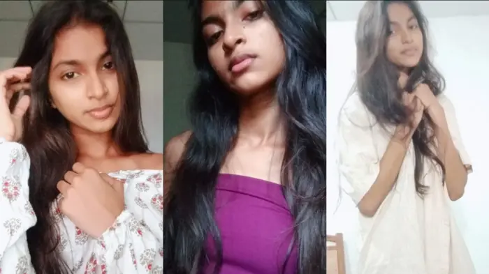 Sri Lankan College GF Show & Sucking on her Thumb HD